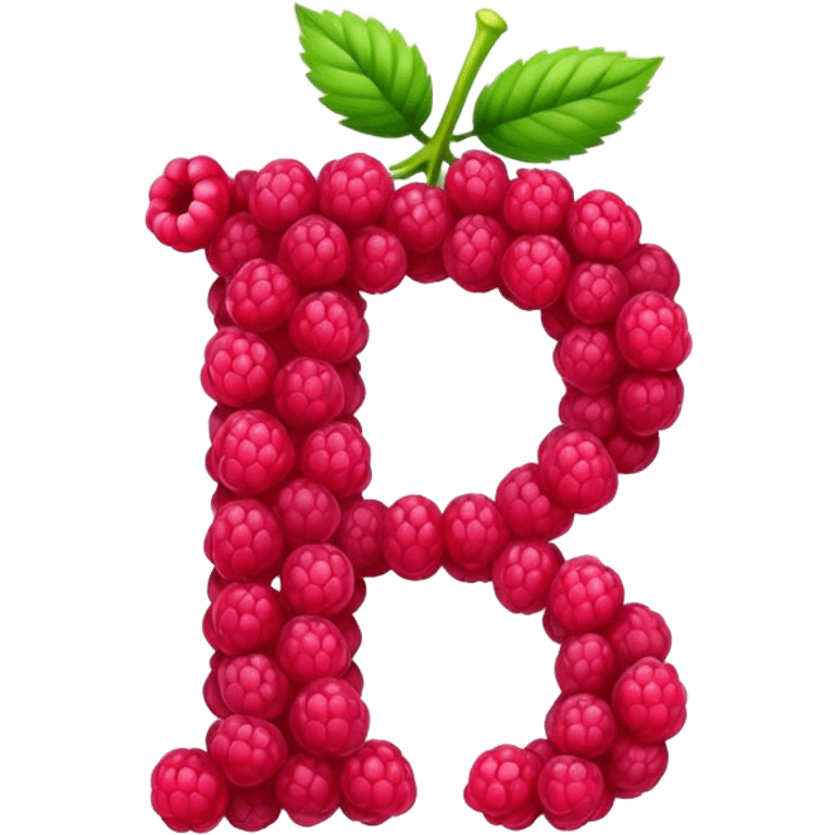 A raspberry R letter emoji