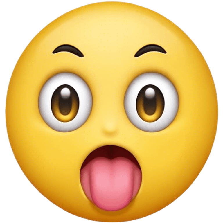 Emoji with wide eyes and tongue sticking out  emoji