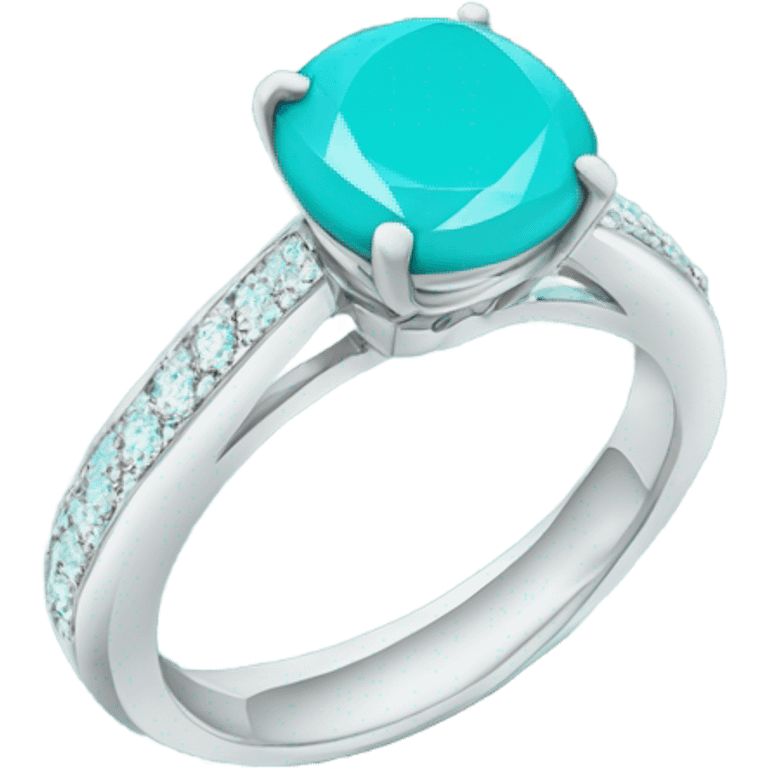 Turquoise engagement ring emoji