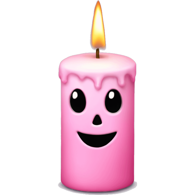 Light pink magic candle Halloween  emoji