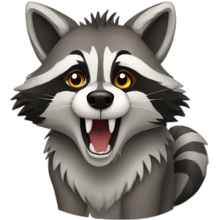 raccoon wolf emoji