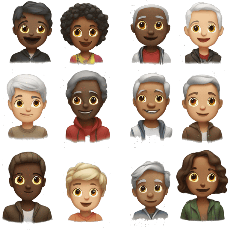 group of different ages and ethnies emoji