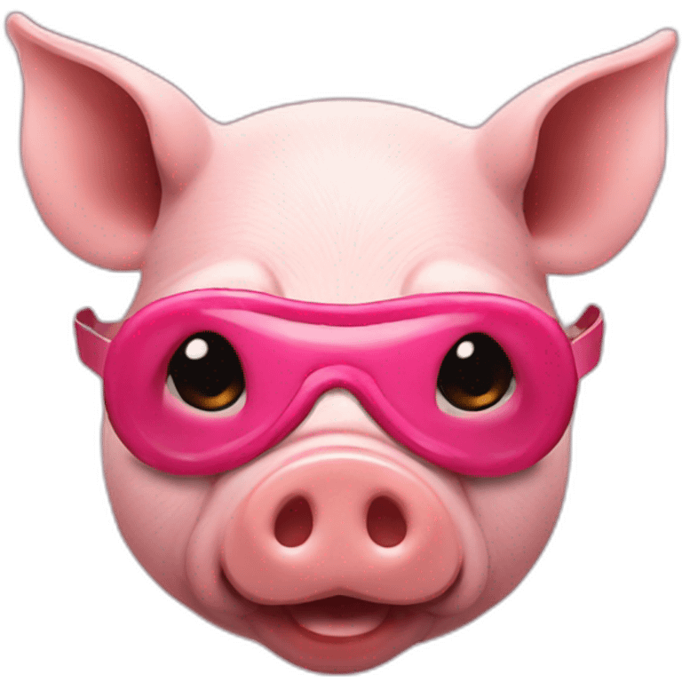 Pig with blindfold and horns emoji