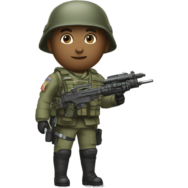 Army commander with a gun￼ emoji