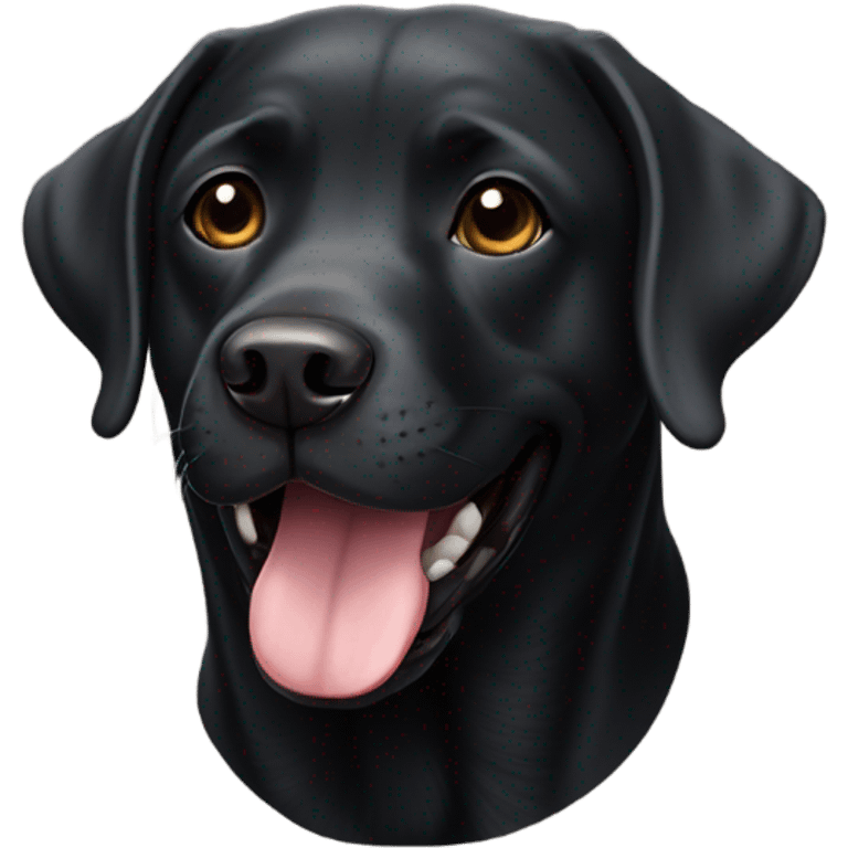 A Labrador black smiling  emoji