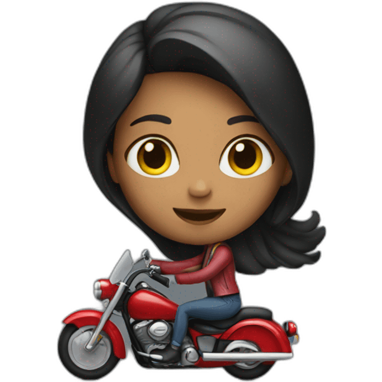 girl on motorcycle emoji