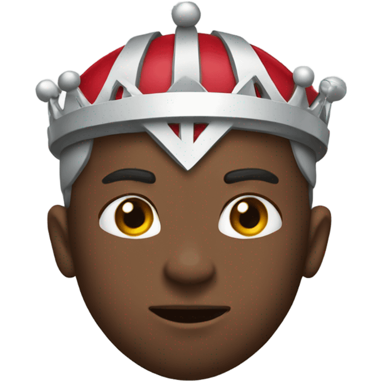 Football player wearing a crown emoji