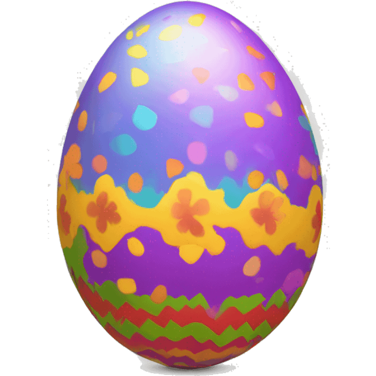 Colorful Easter egg with vibrant colors emoji