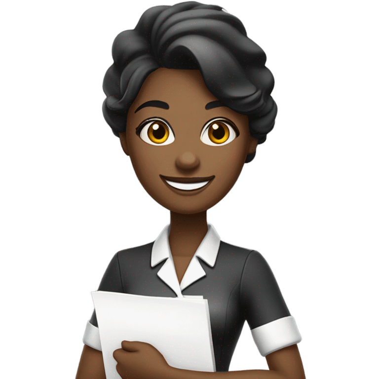 Black waitress emoji