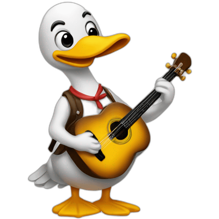 pato tocando bajo emoji