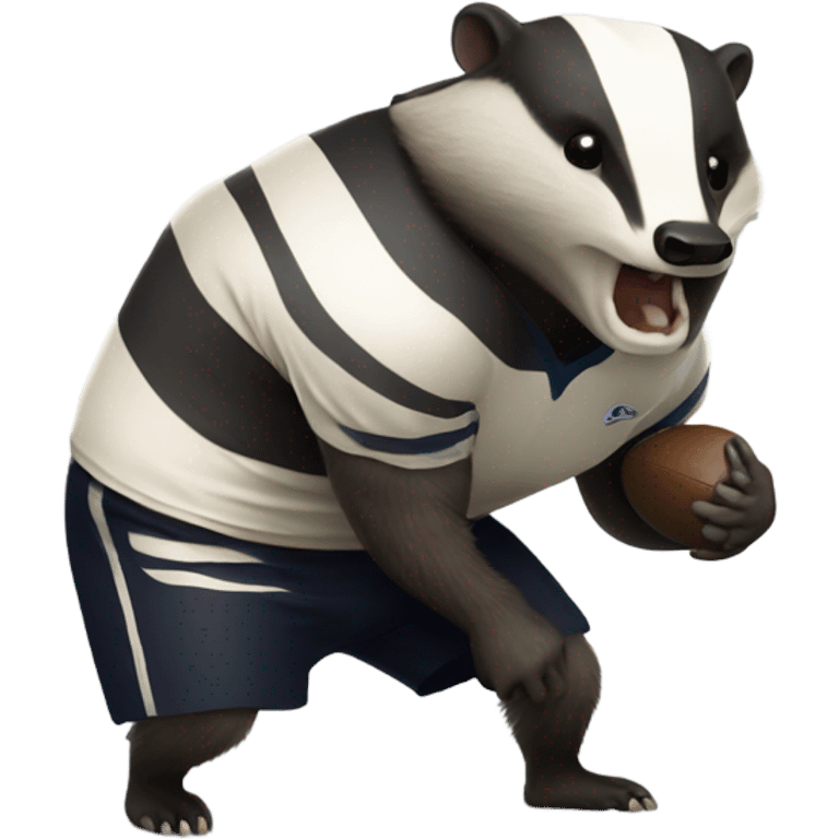 Badger in rugby gear  emoji