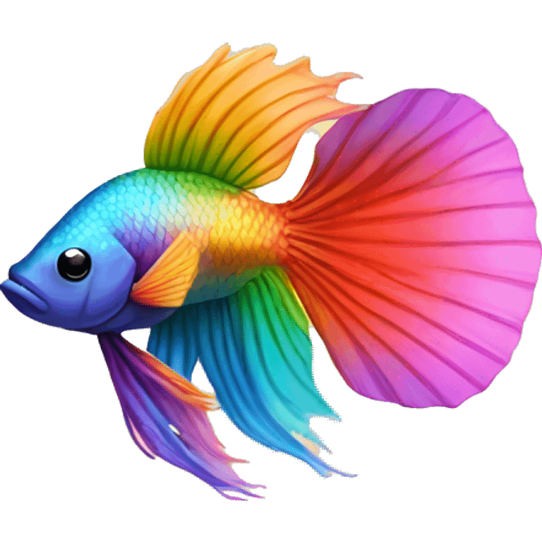 Sunset gradient beta fish rainbow emoji