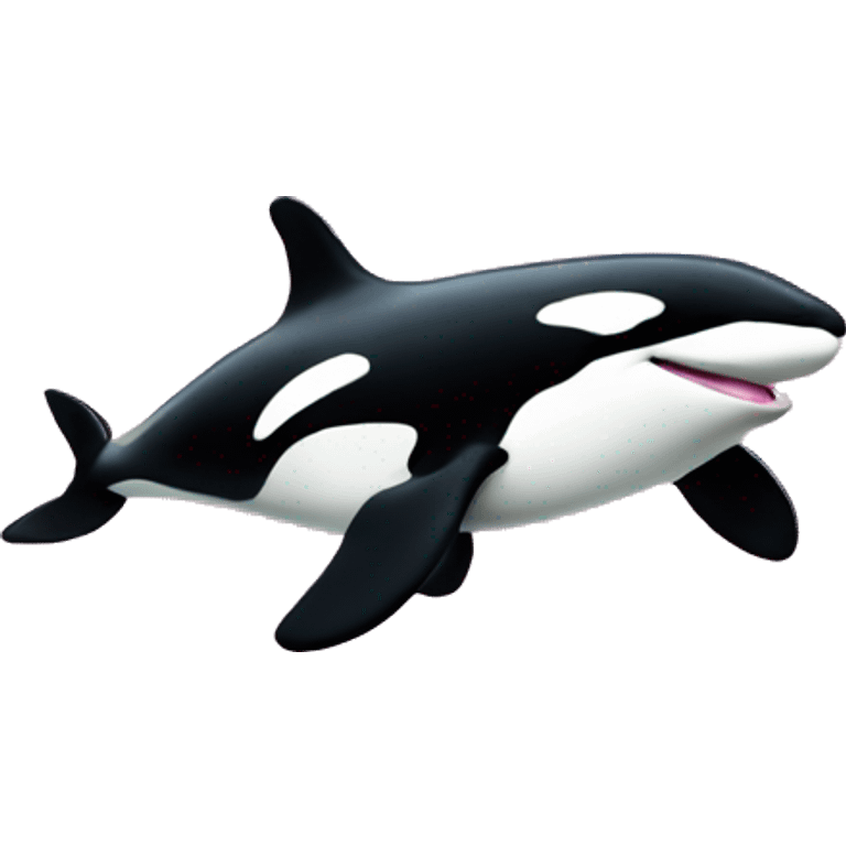 Pink orca emoji