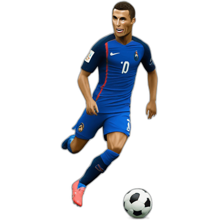 macron jouie sur ronaldo emoji