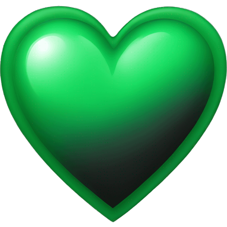 Half black and Green heart emoji