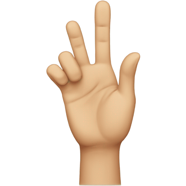 Hand with three fingers up emoji