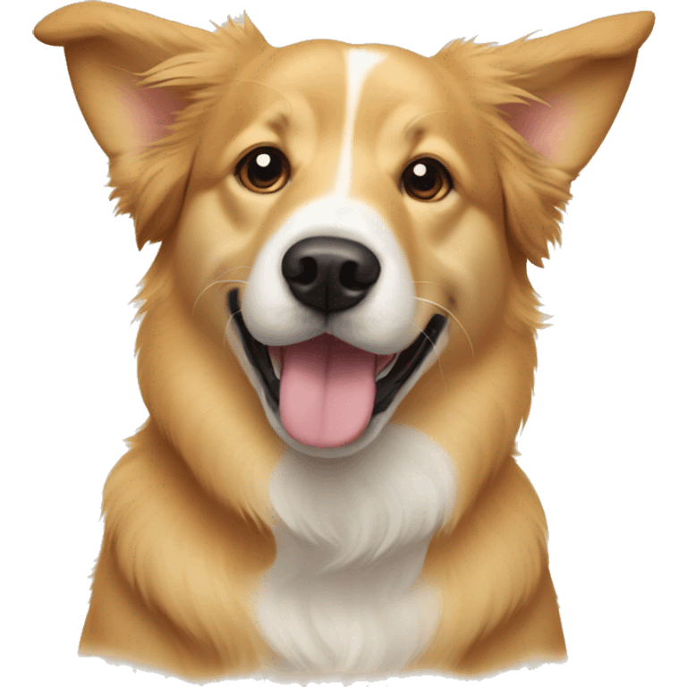 Golden retriever corgie mixed dog emoji