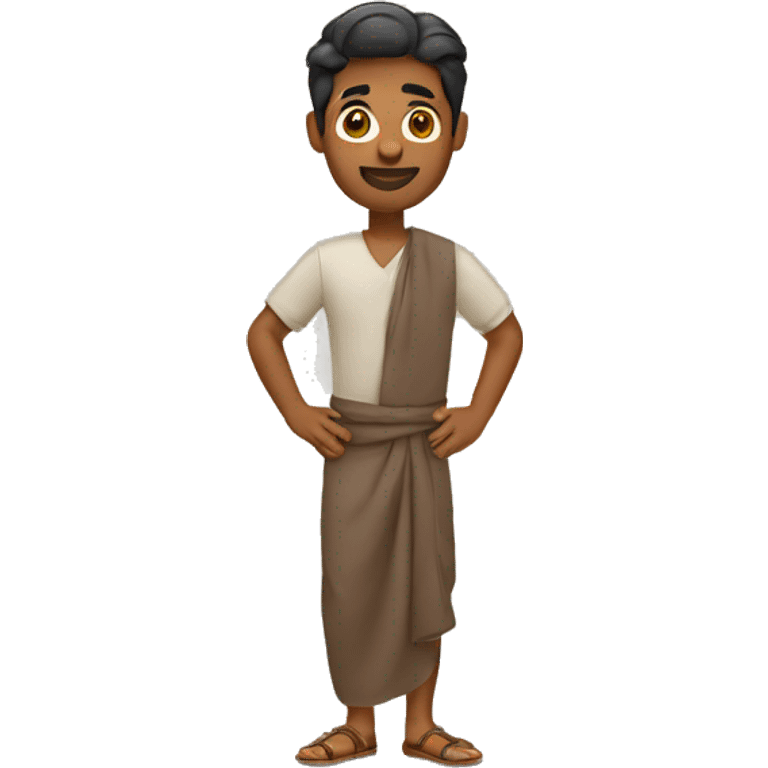 A brown man wearing a lungi emoji