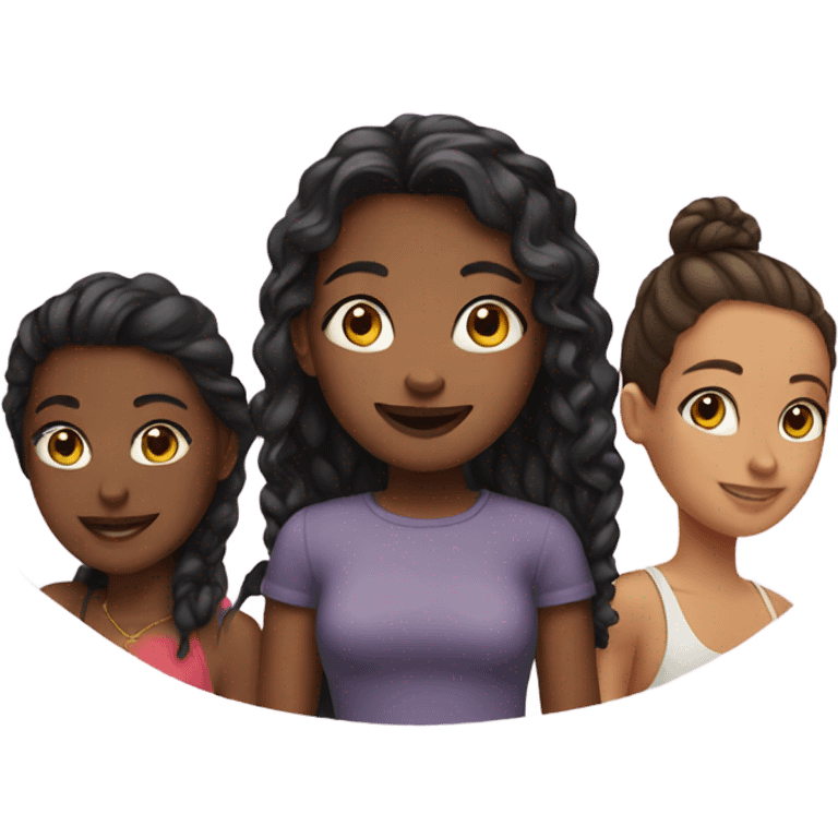 Girl with friends  emoji