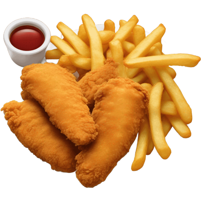 i love chicken fingers and fries emoji