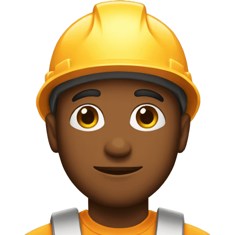 A braver man, brown skin, with a construction hat emoji