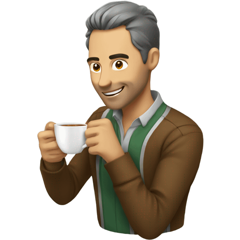 guy drinking tea emoji