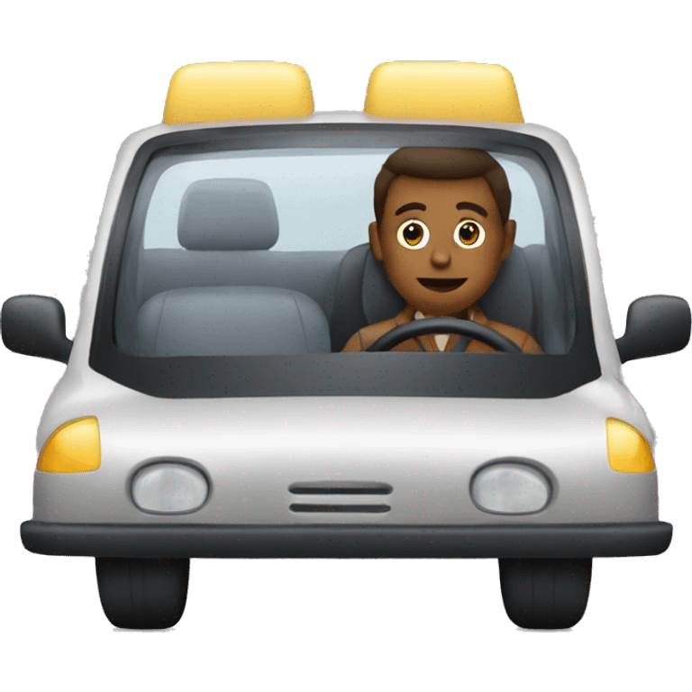 Driving in car emoji