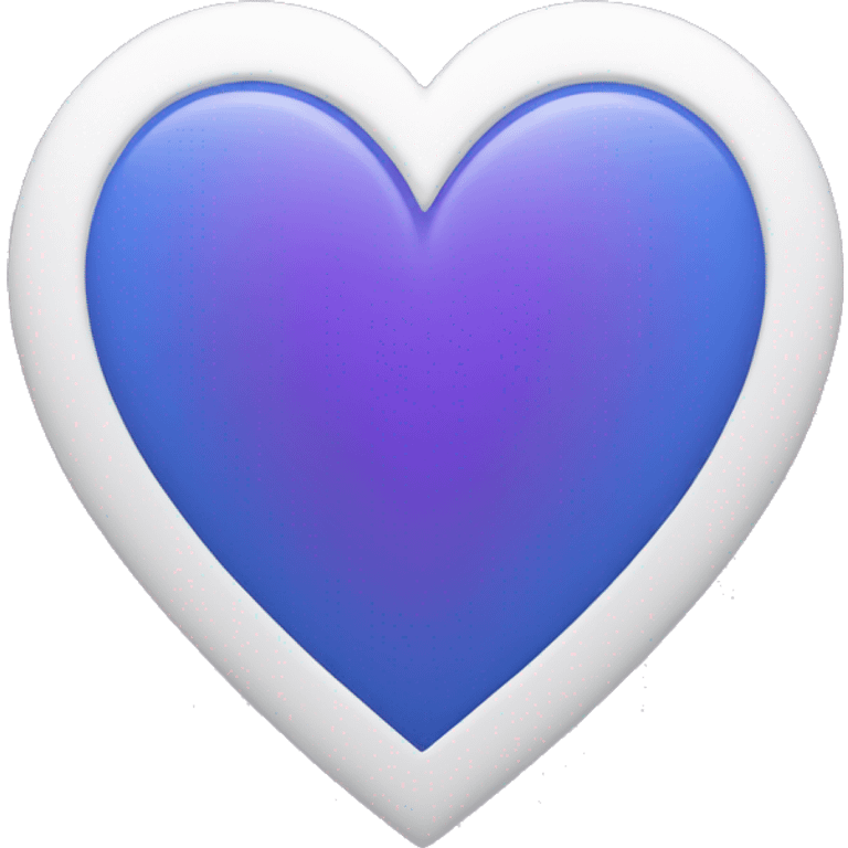 Blue white purple Heart emoji