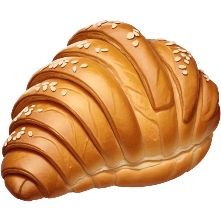 Cinematic Realistic Rustic French Croissant Pastry Emoji, depicted as a flaky, buttery crescent with delicate, layered textures and a slight, intentional char along the edges that imparts a rustic, artisanal charm. The golden, crispy exterior shows a hint of burnt nuance, rendered with warm, inviting lighting and exquisite detail to capture its time-honored, imperfect perfection. emoji