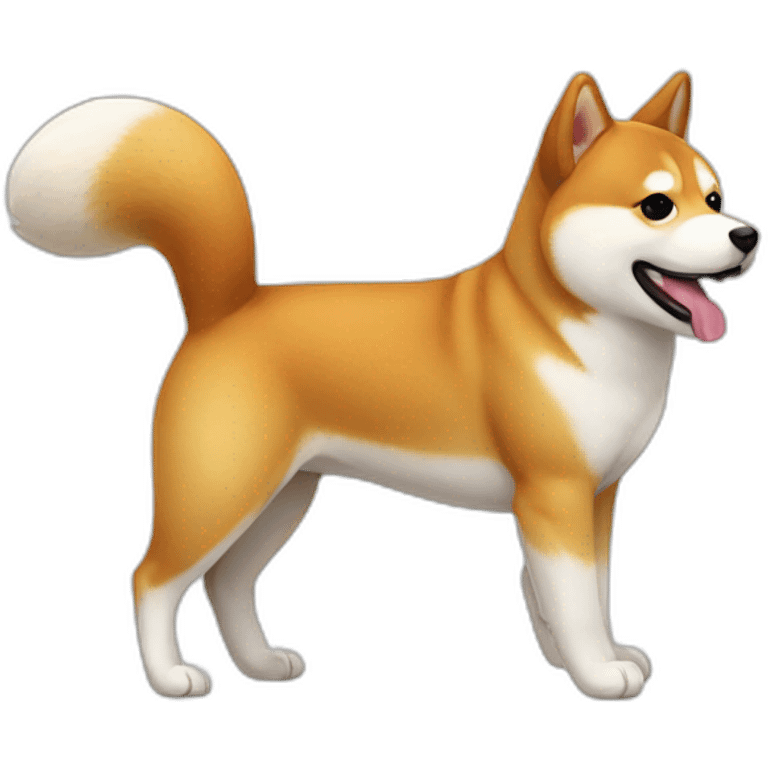 Shiba Inu with white paws emoji