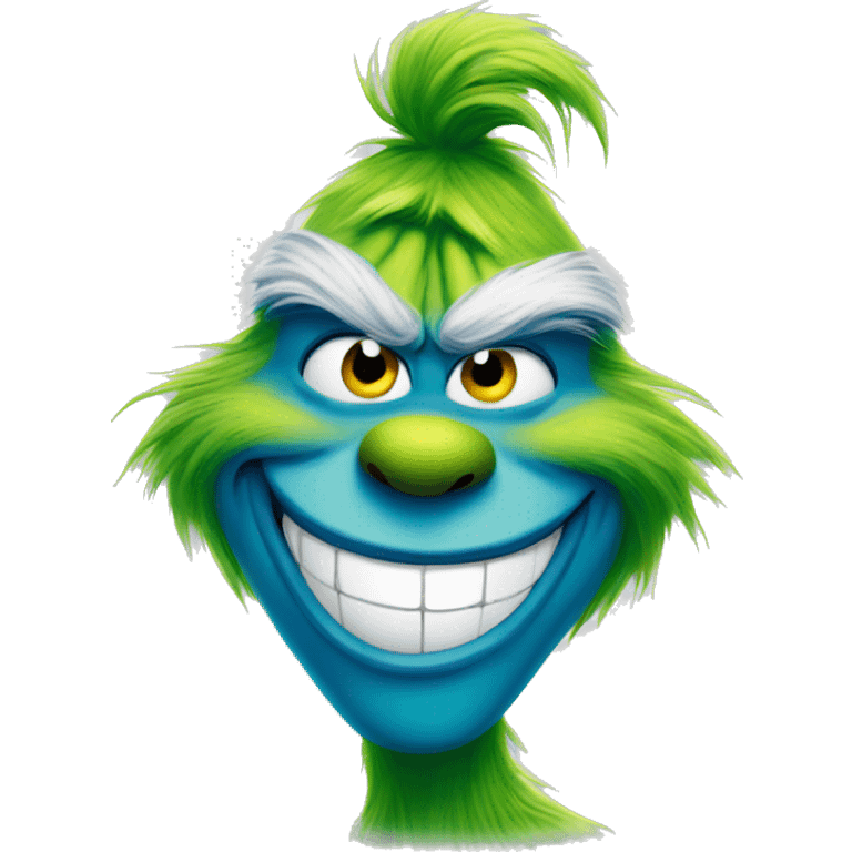 blue smiling grinch emoji