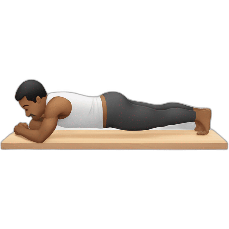 Man doing planks emoji