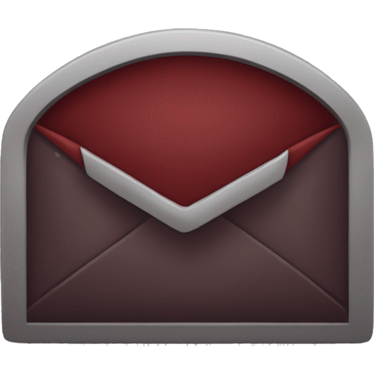 Dark red mail emoji