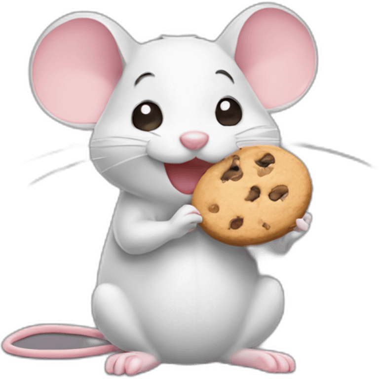 mouse eating cookie emoji