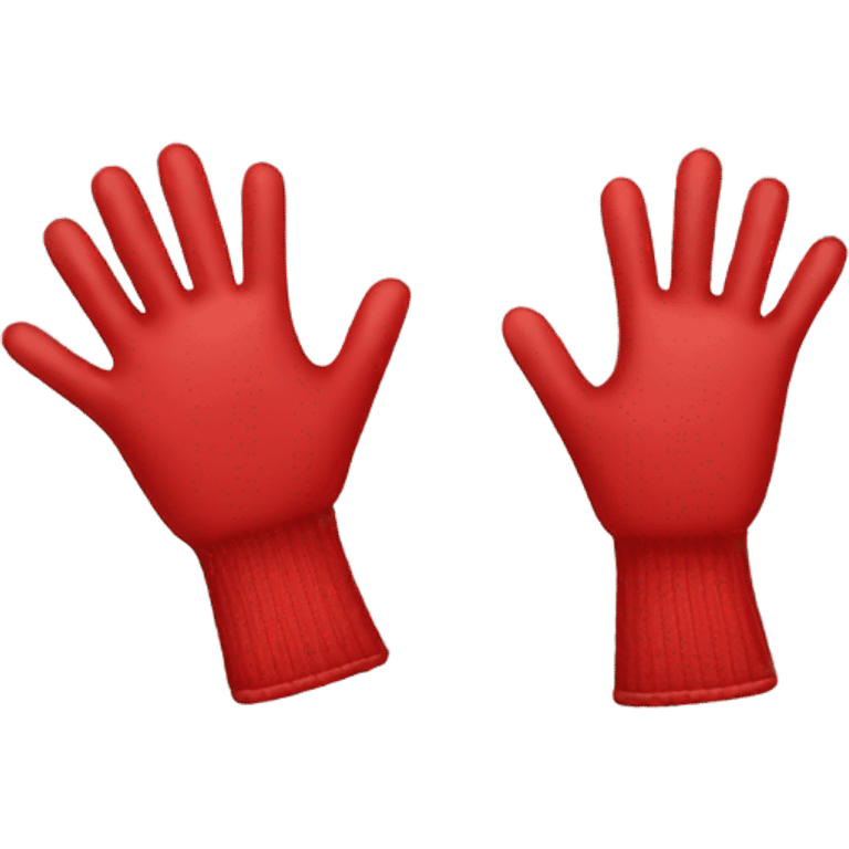 Two red gloves on hands emoji