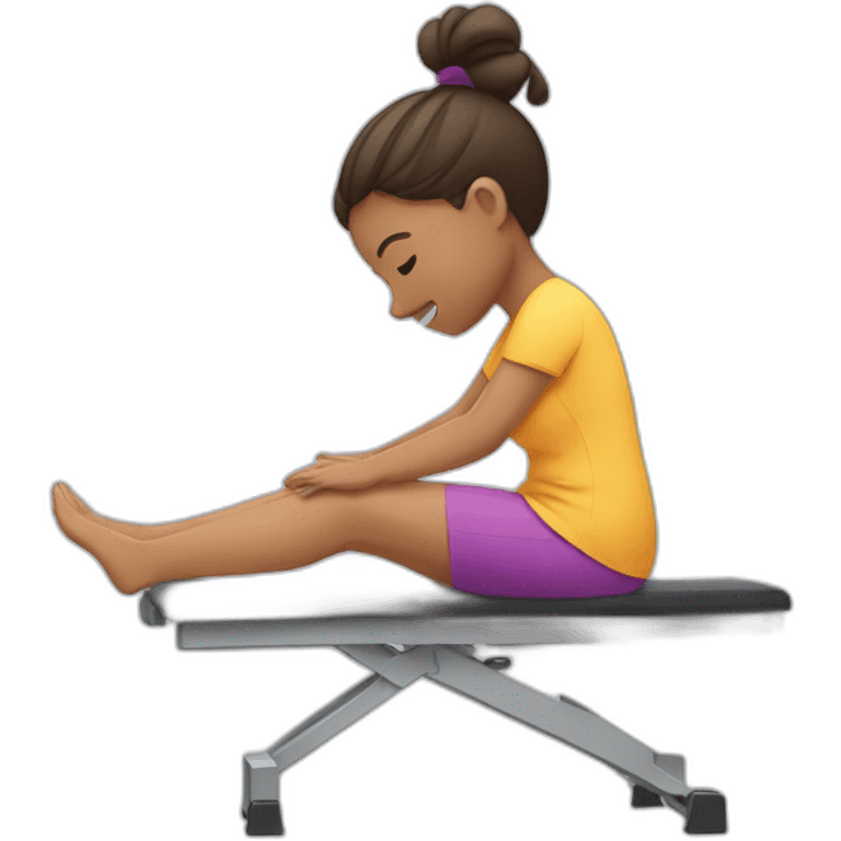 girl doing physiotherapy emoji