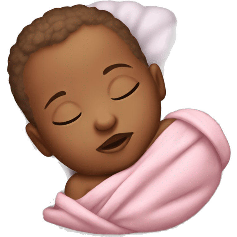 Sleeping newborn baby emoji