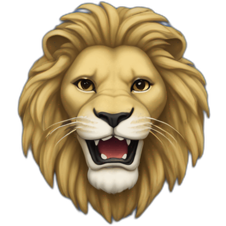 Dynasty Lion blue empire flag emoji