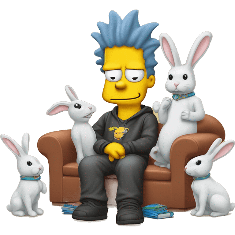 Bart simpson with  rabbit costume ￼ emoji