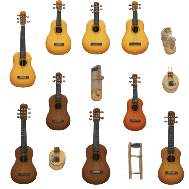 Korean musical instruments with 12 strings emoji