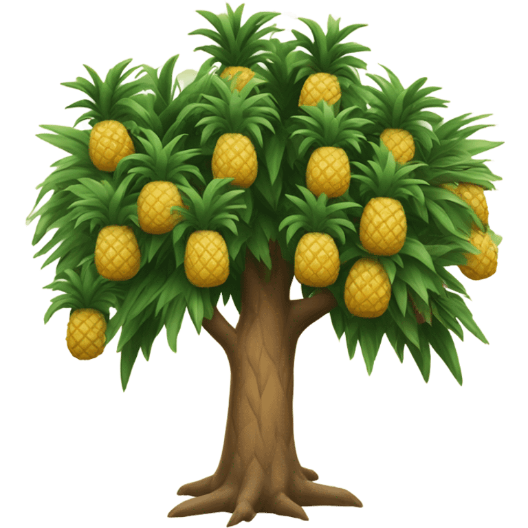 Tree with. Pineapples  emoji