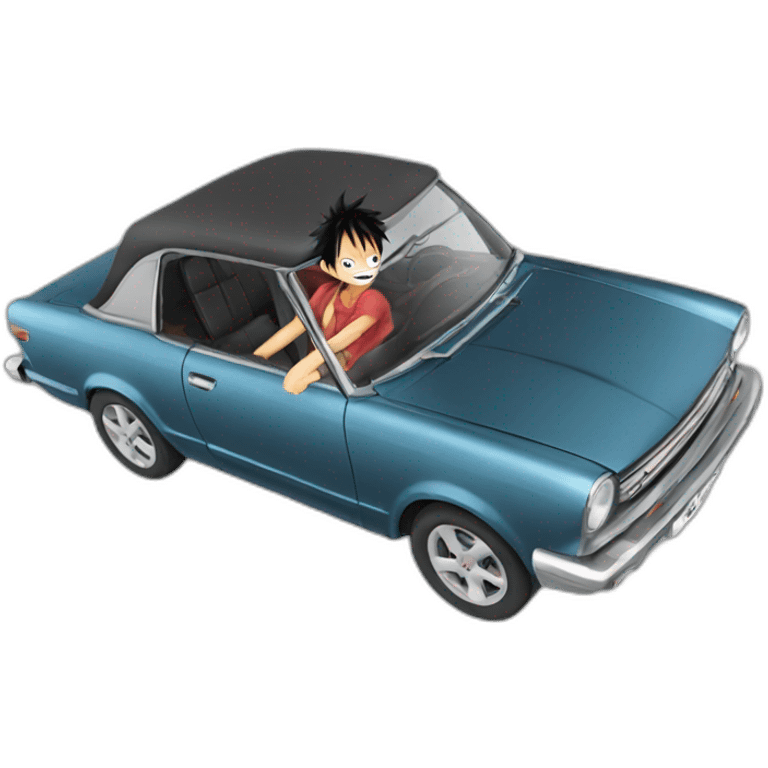 luffy-driving-car emoji