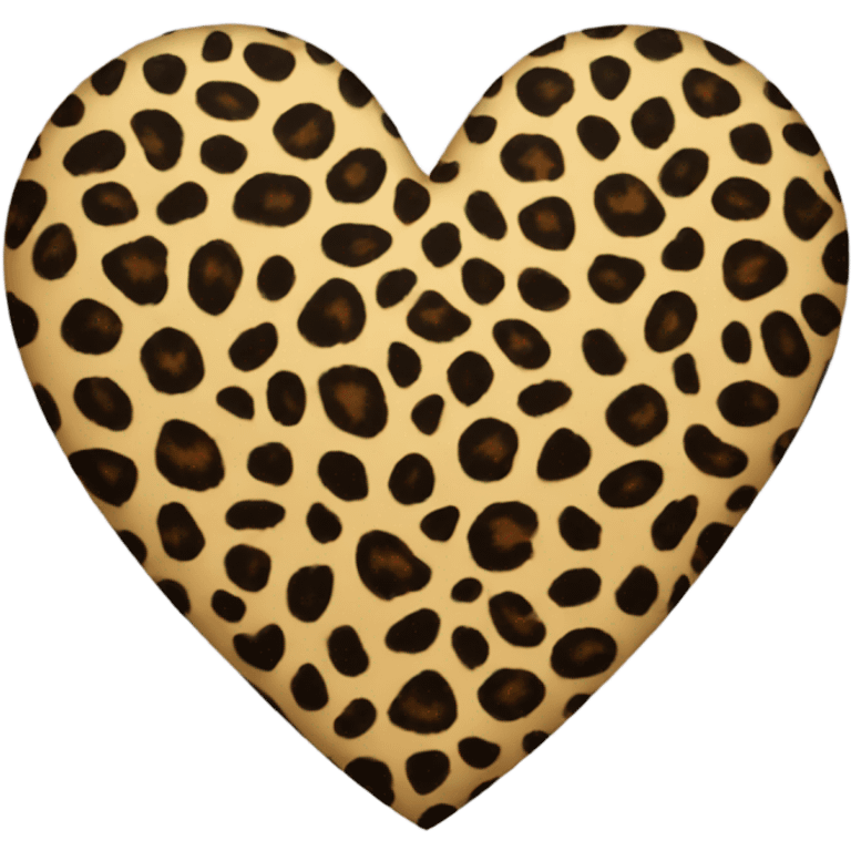 Leopard print heart emoji