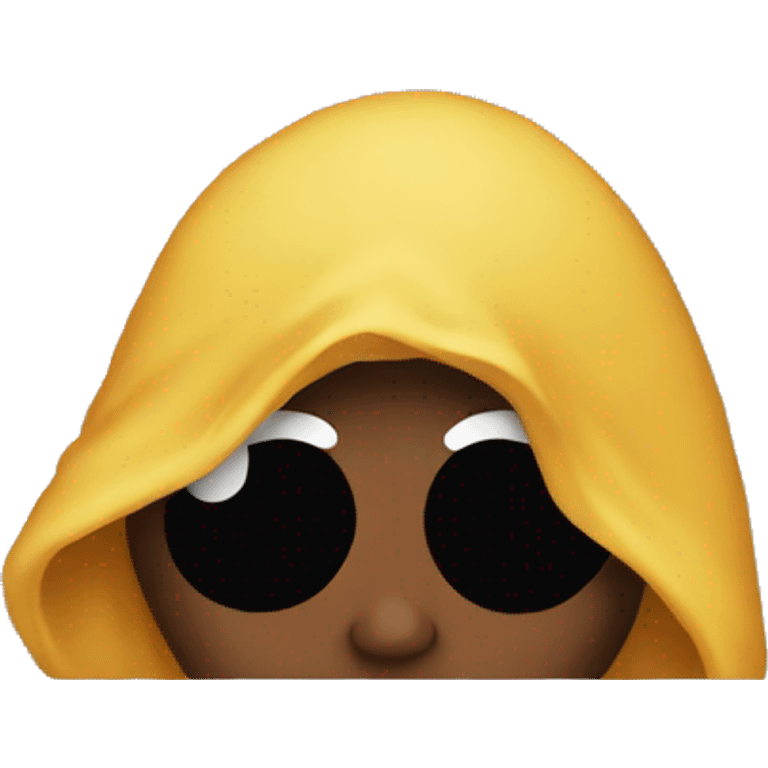 Hiding face emoji