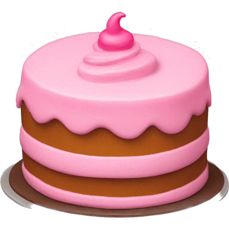 Cake with pink frosting emoji