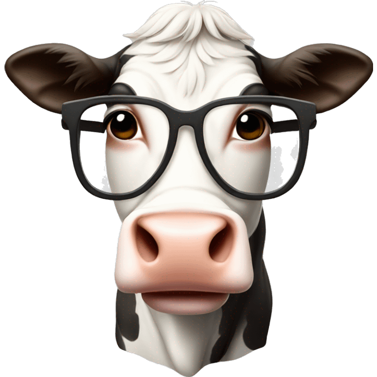 cow with glasses emoji