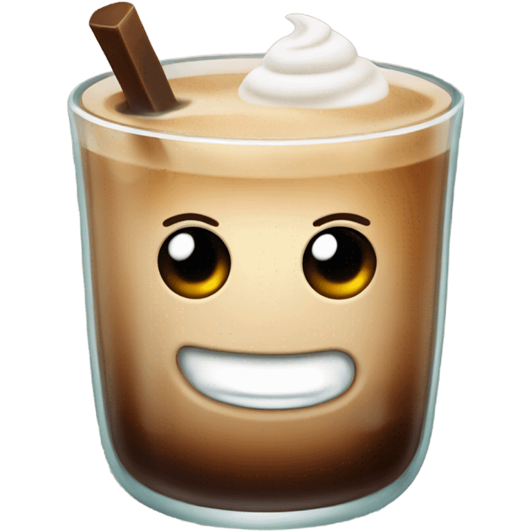 Ice coffee in glass emoji