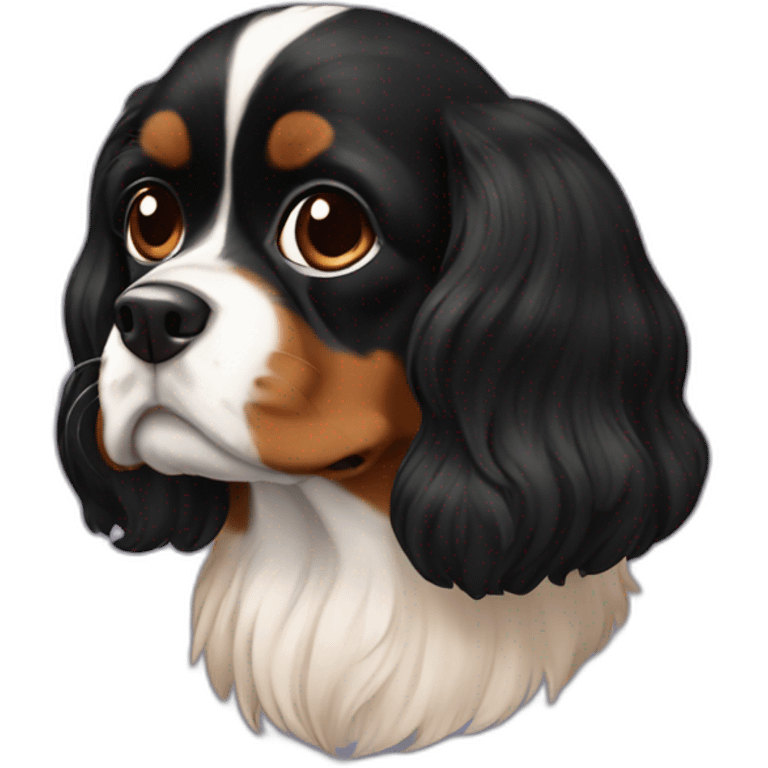 Black and tan cavaliers  emoji