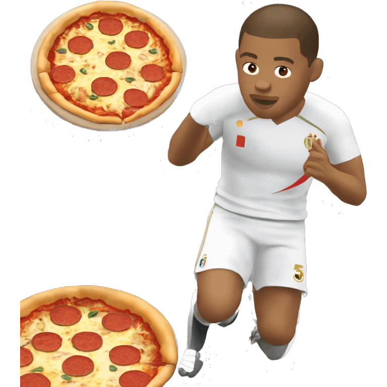 Mbappe mange une pizza emoji