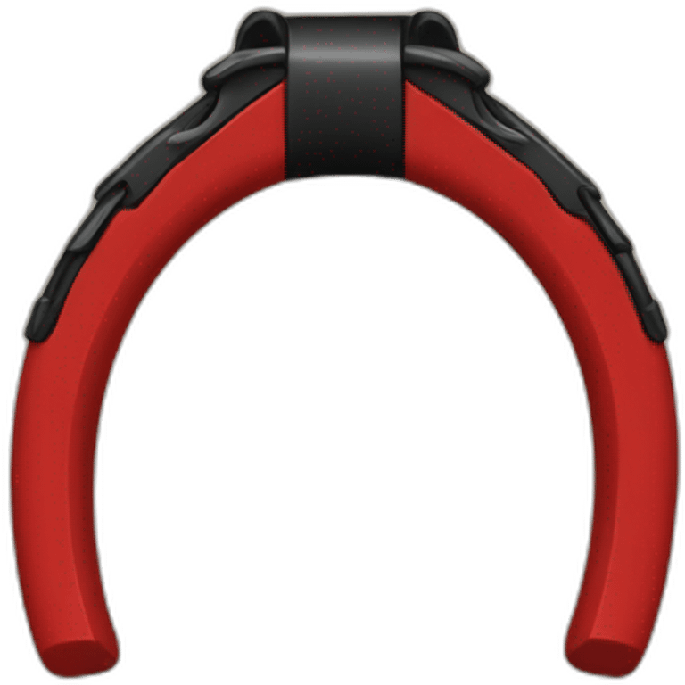 red and black horseshoe magnet emoji